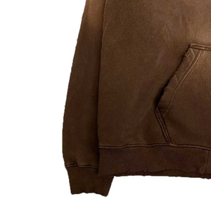 Vente en gros de sweats à capuche zippés d'hiver de haute qualité avec logo personnalisé, lavage à l'acide, tissu en molleton de coton pour hommes - Product Image 5