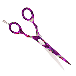 กรรไกรตัดผมมีขอบเหล็กเยอรมัน5.5ออกแบบได้ตามต้องการทนทานเคลือบกระดาษเพื่อความสวยงามตัดผมคม - Product Image 5