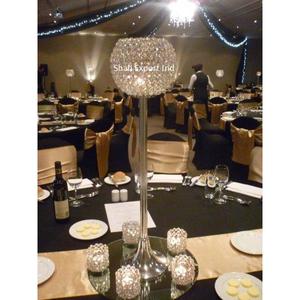 ไฟประดับลูกปัดคริสตัลหรูหราสำหรับงานแต่งงานที่วางเทียนไว้ตรงกลางถ้วยแก้วอุปกรณ์สำหรับงานเทศกาลและงานเลี้ยง - Product Image 4