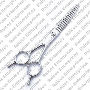 Tijeras de adelgazamiento de peluquería de salón de belleza profesional, tijeras de adelgazamiento de corte de pelo de hoja recta de acero inoxidable - Product Image 1