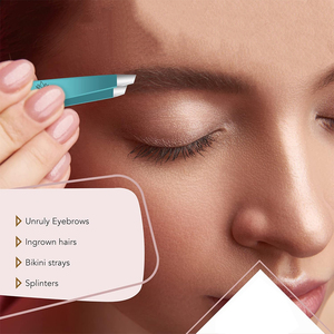 Pinces à épiler fines et inclinées pour le visage, les sourcils et l'épilation des poils incarnés des femmes et des hommes, pinces à épiler pointues avec revêtement de couleur personnalisé - Product Image 4