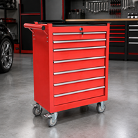 Armoire à outils roulante robuste OEM à 7 tiroirs avec roues verrouillables et doublures en EVA pour garage et atelier