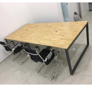 Mesa de Oficina Moderna Minimalista para 2 Personas, 120x120cm, Patas de Acero, Requiere Ensamblaje, HBRT011 - Product Image 6