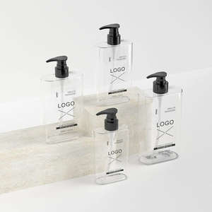 <b>200ml</b> 300ml 350ml 560ml for PETG Flat <b>Bottles</b>-Silk Screen Printed Pump Sprayer <b>Bottles</b> for Shampoo Conditioner Custom - Product Image 4