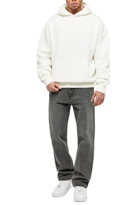 Oem Street Cotton Drop Shoulder Pullover Street Oversized <b>Hoodies</b> Men Custom Heavyweight Oversized <b>Plain</b> <b>Hoodies</b> 2024 - Product Image 4