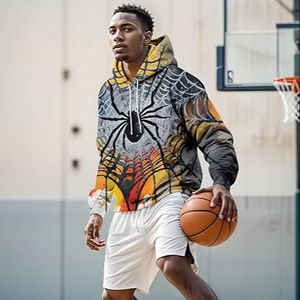 Sweat à capuche personnalisé de haute qualité impression par sublimation hommes hiver pull à capuche grandes poches 100% coton conçu pour les hommes - Product Image 1