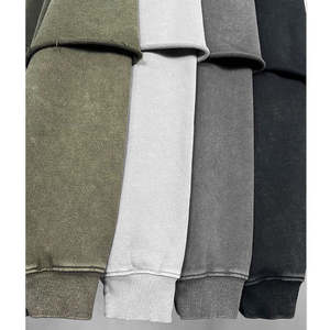 เสื้อฮู้ดดี้ผู้ชายสไตล์สตรีทแวร์วินเทจสำหรับฤดูหนาว น้ำหนัก 350 กรัม ผ้าฝ้าย 100% ปักลาย หนานุ่ม แบบสองชั้น รับผลิตตามสั่งขายส่ง - Product Image 3