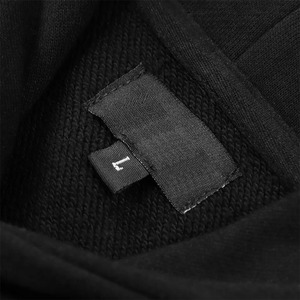 Black Color Men's Raw Hem Hoodies For Adult Pullover <b>Screen</b> Print Logo Casual Wear Hoodies Sweatshirts With OEM Service - Product Image 5
