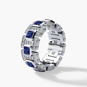 Personalized Diamond VVS Wedding Engagement <b>Ring</b> Iced Hip Hop Vintage Style 14k 18k White Gold Plated <b>Custom</b> Men's Sterling - Product Image 2