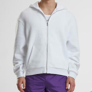 Vente en gros de sweat à capuche zippé à manches longues surdimensionné tendance pour hommes 100% coton à séchage rapide avec logo personnalisé et commandes en gros de broderie - Product Image 1