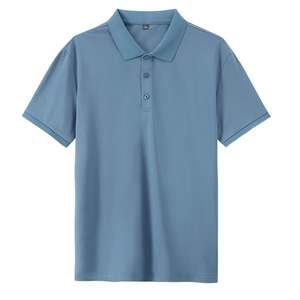 Chemises polo en coton polyester, broderie de logo personnalisée, polo de sport uni pour hommes - Product Image 4