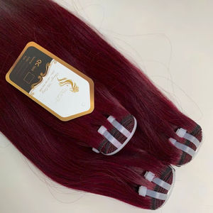 ผมต่อทำจากด้ายย้อมสีบริสุทธิ์เส้นผมเทปดึงเส้นผมเส้นใยแบบนุ่มคุณภาพระดับพรีเมียมจากเวียดนาม - Product Image 1