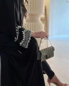 Wholesale Custom Long Silk Anti-Wrinkle Handmade Abaya Dubai <b>Muslim</b> <b>Dress</b> Luxury Stylish <b>Women</b> Modest Fashion Satin - Product Image 2