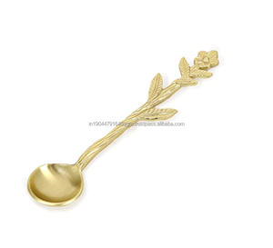 Hot Sale Luxury Gold Flower Pineapple Leaf Design Handle Tea <b>Coffee</b> <b>Spoon</b> - Product Image 4