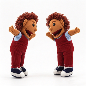Marioneta de Mano de Peluche para Niños, Marioneta de Ventriloquismo de Cuerpo Completo, Juguete de Peluche Suave con Relleno de Algodón PP, Regalo de Cumpleaños - Product Image 2