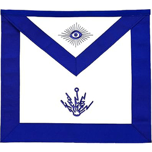 Masonic Regalia Free Masons Lodge Master Mason Delantal blanco bordado a mano - Product Image 4