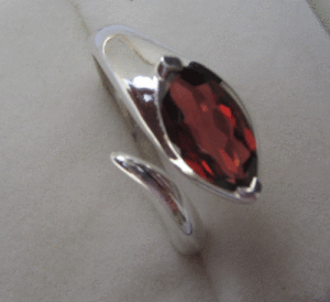 Shah Gems 925 Sterling <b>Silver</b> Fine Jewelry Natural Garnet <b>Opal</b> Marquise Cut Men's <b>Ring</b> for Everyday Wear Women's Natural Garnet - Product Image 1