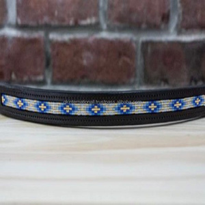 Haute Qualité 100% Cuir Véritable Cheval Perlé Brow Band Fabricant En Gros Conception Personnalisée Disponible Au Meilleur Prix - Product Image 5