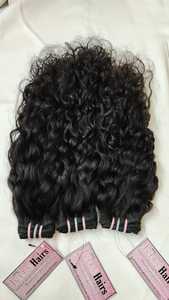Extensions de cheveux humains vierges indiens Remy non transformés à cuticules alignées Machine à double trame 100g d'eau douce et libre - Product Image 3