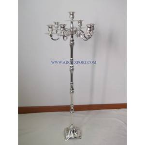 Antique <b>Gold</b> Plated Brass and Crystal Material New Style <b>Candelabra</b> Table Decoration Wedding and Events Candlestick Holders - Product Image 2