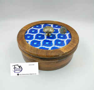 Meilleur bol de service en bois poli imprimé Home & Hotel Chapati Food Container Design moderne Cadeaux de mariage - Product Image 1