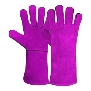 Guantes de soldadura de cuero de vaca de alta calidad, resistentes a la abrasión, protección de manos, guantes de construcción para barbacoa - Product Image 4