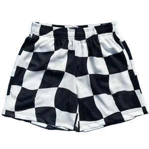 Short de basket-ball d'été pour hommes nouveau noir blanc bloc de couleur séchage rapide 100% coton décontracté velours côtelé approvisionnement OEM - Product Image 2