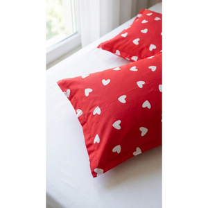 Funda de Almohada Rectangular Moderna con Diseño de Corazón en Algodón Suave, Duradera, Lavable, Transpirable, Ecológica y Personalizable para Hogar y Hotel - Product Image 2