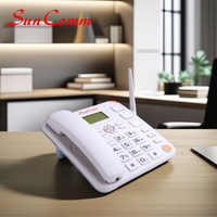 Téléphone sans fil WiFi 2,4 GHz pour SC-9886-4GW avec appel d'urgence SOS sur ligne fixe, batterie 1000 mAh, double SIM en option