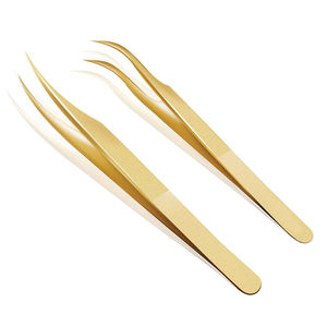 Pinces à épiler professionnelles en acier inoxydable, antistatiques, design durable, emballage personnalisé, pointe arrondie pour extensions de cils - Product Image 4