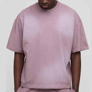 100% coton lourd hommes surdimensionné Streetwear T-shirt Dtg impression Logo T-shirt lavé à l'acide T-shirt personnalisé pour hommes - Product Image 1