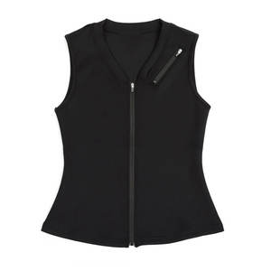 Scrubmates T-shirt sans manches à col en V avec poitrine zippée Gilet moderne avec bouton à l'avant et 2 poches - Product Image 1