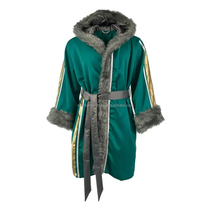 Fabricante de batas de boxeo con logotipo personalizado, proveedor de ropa de boxeo premium con capucha de satén para el ring. - Product Image 6