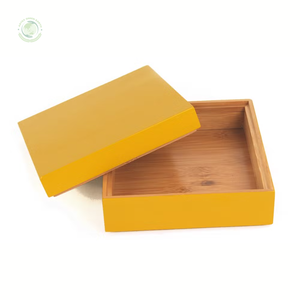 กล่องเก็บของไม้ไผ่เคลือบพร้อมฝาปิดทำจากไม้ไผ่เป็นมิตรกับสิ่งแวดล้อมของตกแต่งโต๊ะในบ้านจากเวียดนาม - Product Image 1