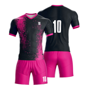 Conjunto de camisetas de fútbol Camisetas de fútbol Uniformes de fútbol para adultos 100% Poliéster Ligero Venta al por mayor Transferencia de calor Impreso Ropa lisa - Product Image 1