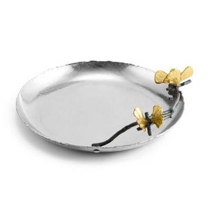 Decorative Metal Serving Tray Premium Quality Handmade Designer Platter Rectangle Shape Wholesale Metal Serving Tray - Product Image 3