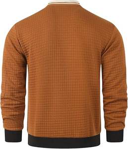 <b>Men's</b> <b>Smart</b> <b>Casual</b> Varsity Bomber <b>Jacket</b> Coat Lightweight Zipper Front Geometric Pattern Stand Collar for Winter - Product Image 4