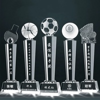 Fabrication de trophées de football haut de gamme, coupes en cristal pour baseball, tennis, golf, course automobile, récompenses pour les champions
