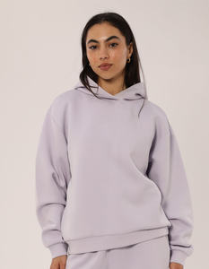 Nouveau design pleine longueur mauve goutte épaule dernière femme loisirs sweat à capuche anti-rides et respirant sweats à capuche femmes sweat à capuche zippé - Product Image 2