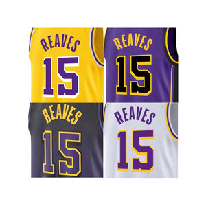 Maillots de basket-ball personnalisés par sublimation pour hommes adultes, tailles plus grandes, uniforme scolaire, 2 pièces, veste + short, 100% polyester - Product Image 2