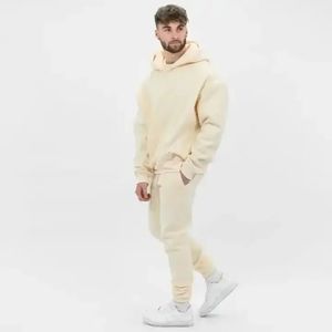 Latest Design Unisex Heavyweight Oversized Blank Hoody High Quality Flared Custom Men <b>Hoodies</b> and Sweat Pants Set Made in Pakis - Product Image 3