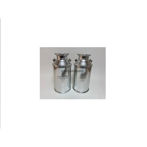 Ensemble de 2 meuleuses de sel et de poivre pour table à manger en aluminium moulé couleur argent brillant et poli Fourniture d'Inde - Product Image 1