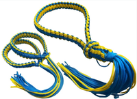 Nouvelles Bandes de Tête et Brassards d'Entraînement Extérieur High Mongkol & Prajiat pour Muay Thai et Boxe, Cordon Mongkol Jaune et Bleu