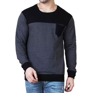 Sweat-shirt confortable en gros pour hommes, vêtements décontractés, basiques, coton mélangé, nouveau design imprimé, manches longues - Product Image 1