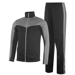 Combinaison de sport 2 pièces en microfibre pour homme, ensemble de course à manches longues et à fermeture éclair pour le printemps - Product Image 1