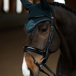Bonnet de mouche de cheval léger et respirant couvre-oreille au crochet lavable ajustement confortable fabriqué au Pakistan idéal pour l'entraînement d'équitation - Product Image 2