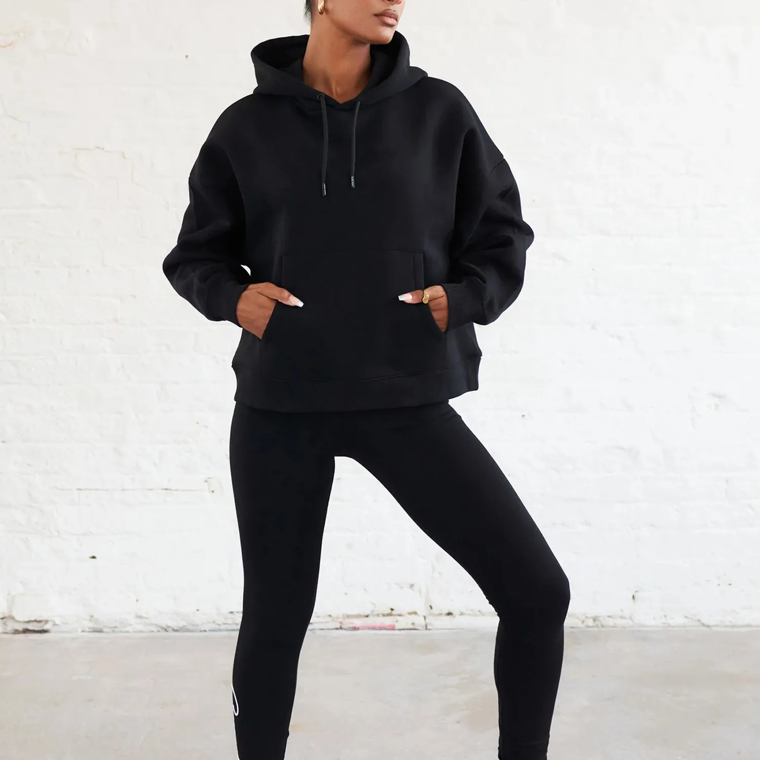 Long Sleeve Front Zip Up Wholesale Custom Logo Women Crop Tops Hoodie Blank Thick Sports Gym Cropped Hoodie Woman's