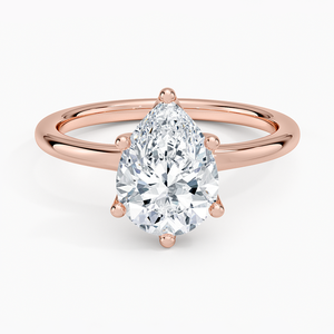 Luxe 14K Lab Certifié Moissanite Diamant Solitaire Bague de Fiançailles Fleur Design Original Minimaliste Style Romantique - Product Image 3