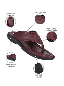Sandalias de Hombre de Cuero Genuino con Punta Redonda, Transpirables, Reciclables, para Interiores y Exteriores, con Suela Plana de PVC Suave, Casuales y Cómodas - Product Image 6