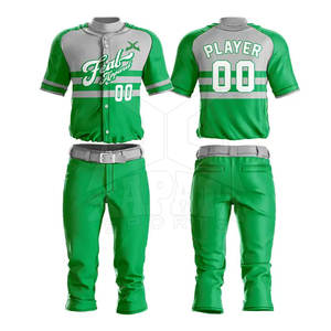 Uniforme de Béisbol Profesional Más Vendido, 100% Poliéster, Transpirable, de Secado Rápido, Talla Grande, Contraste de Color, Logotipo Personalizado del Equipo - Product Image 1